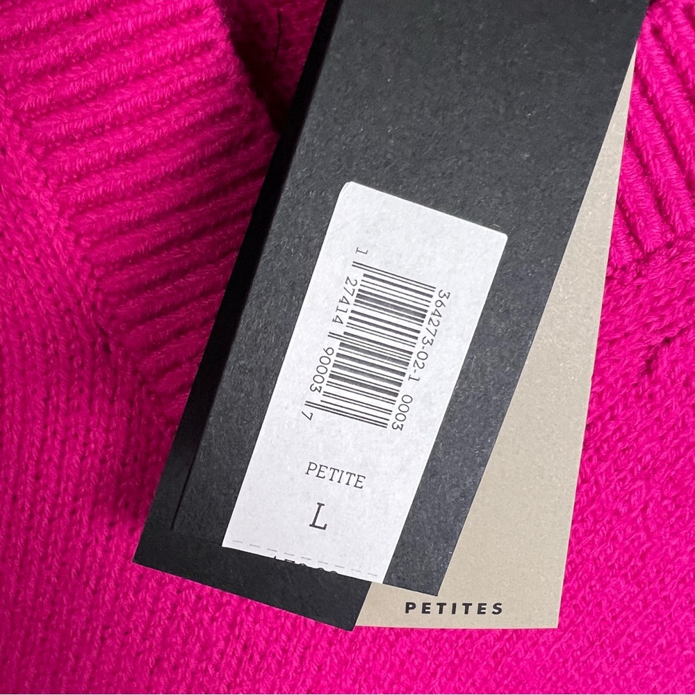 Banana Republic Factory Perfectly Soft V-Neck Sweater Berry Pink Size Petite L - Picture 11 of 14